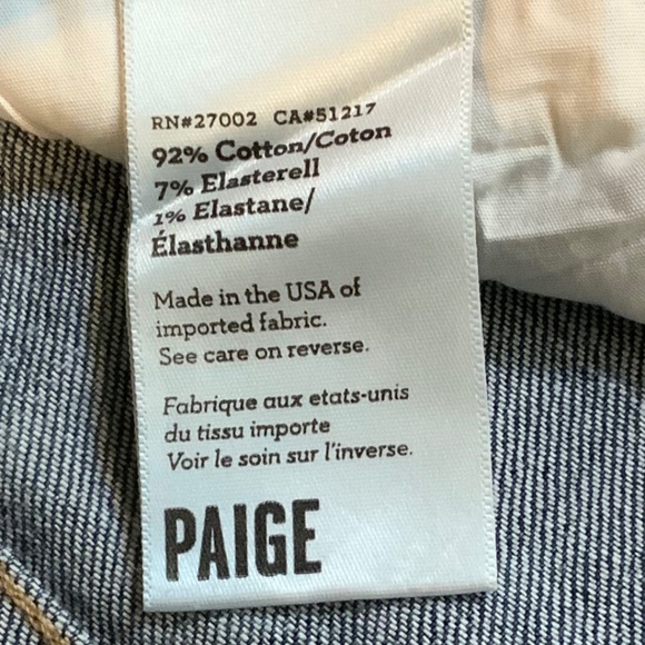 Paige Sz 29 Straight leg Denim - Picture 6 of 8